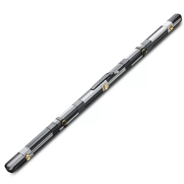 Peradon Thin Leather One Piece Cue Case Black & Grey Block